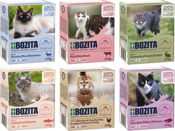 Bozita in Sauce als Mix-Paket - 6 Sorten á 370 g